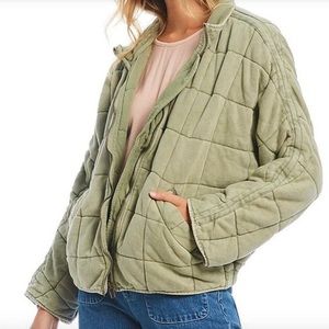 Free People Quilted Dolman Jacket